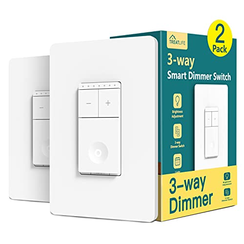 Smart Dimmer Switch - TREATLIFE 3 Way 2 Pack