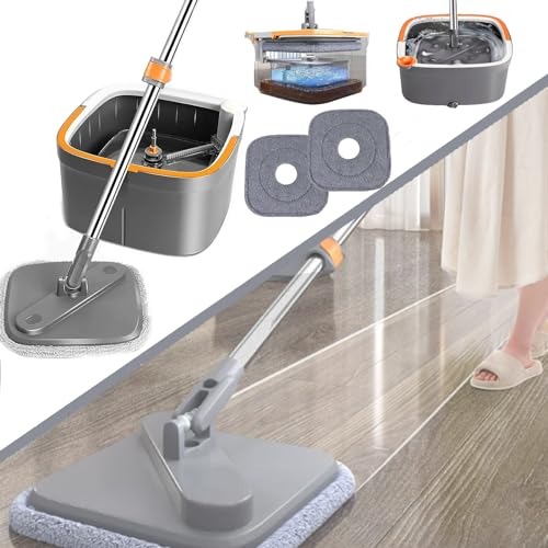 2024 PANGEGE Smart Spin Mop Set for Clean and Dirty Water Separation