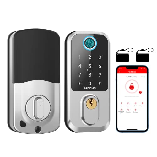 Smart Keyless Entry Fingerprint Deadbolt Lock - App Control - Easy Install
