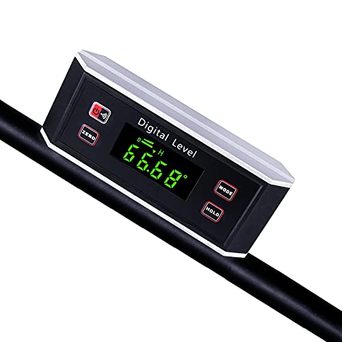 Smart Inclinometer with V-Groove Magnetic Base and Backlight