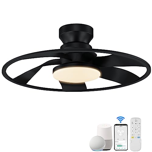 Smart Low Profile Ceiling Fan with Lights Remote