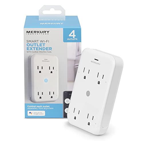 Smart Plug Outlet Extender - Control 4 Outlets with Alexa and Google Assistant