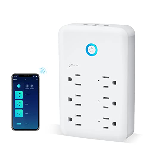 Smart Plug Outlet Extender with Voice Control and App Remote Control