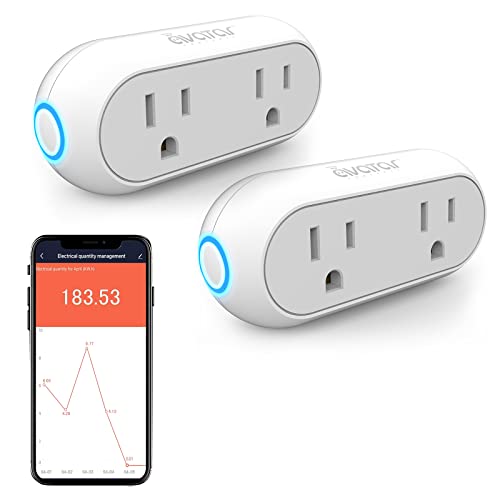 Basics Outdoor Smart Plug with 2 Individually Controlled Outlets,  2.4 GHz Wi-Fi, Works with Alexa Only, Black, 3.72 x 1.81 x 4.94 inches