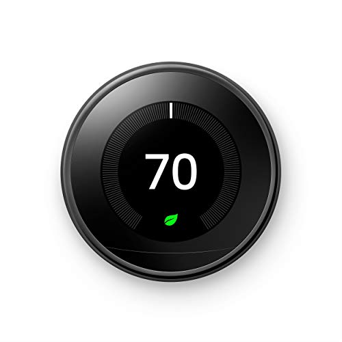 Smart & Programmable Thermostat - Google Nest Learning - Mirror Black