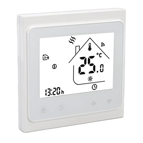 Smart Thermostat, NTC Sensor IP20 Protection White Thermostat for Water Heating for Zigbee for Bedrooms