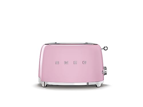 Smeg 2 Slice Toaster, Large, Pink