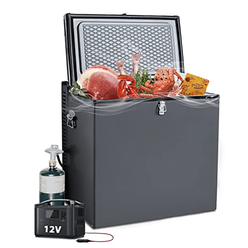 SMETA Propane Freezer Refrigerator 12v Chest Gas Outdoor Cooler