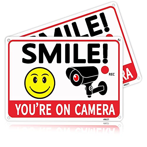 Smile You're On Camera Signs - Outdoor Surveillance & Security