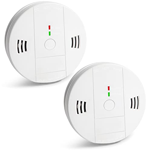 Smoke and Carbon Monoxide Detector Alarm, 2-Pack Battery Operated