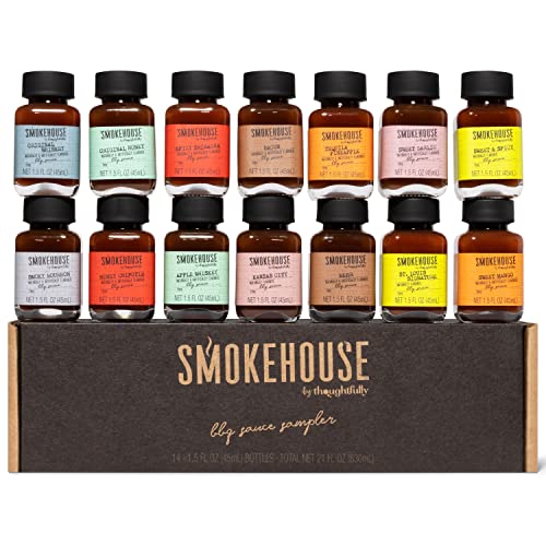 Smokehouse Gourmet BBQ Sauce Sampler Variety Pack in Glass Bottles