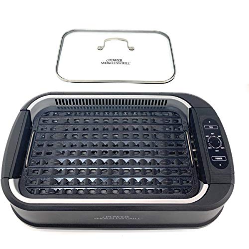 Techwood 1500W Indoor Smokeless Grill with non-stick grill plate(Grey)