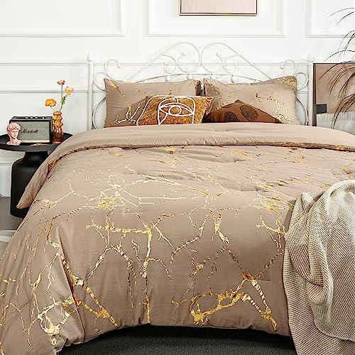 Smoofy Gold Taupe Comforter Queen Set
