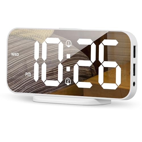 SMOUPING Digital Alarm Clock with Mirror Surface