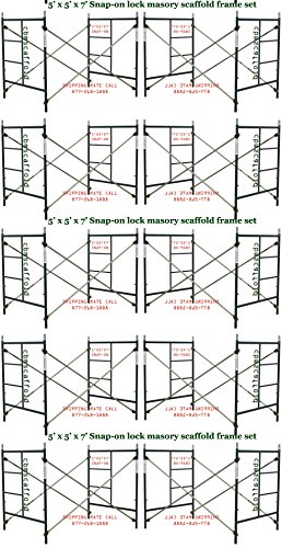 Snap-On Lock Masonry Scaffolding Frame Set - 10 Sets