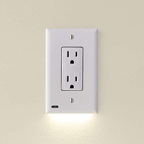 SnapPower GuideLight 2: Decor Outlet LED Night Light - White