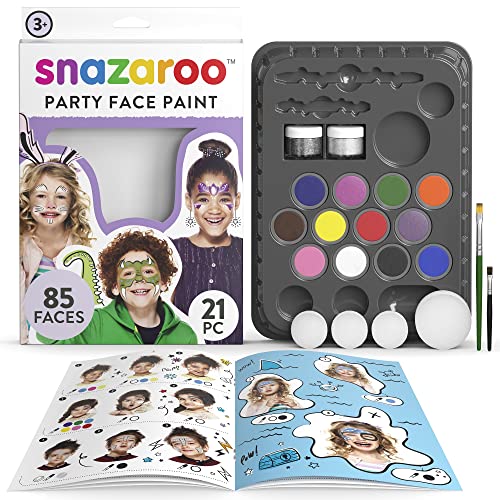 Face Paint Kit Dermatologically Tested Non-Toxic & Hypoallergenic Professional  Face Painting Kit for Kids & Adults Cosplay Makeup Kit Easy to Apply &  Remove Leakproof Dry Glitters 12 pots