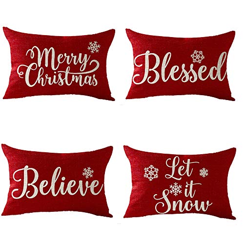 Snowflake Decorative Throw Pillow Covers
