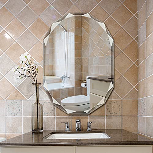 SNUGACE Single Beveled Edge Bathroom Vanity Mirror