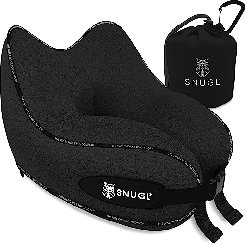 SNUGL Travel Pillow - Memory Foam Neck Cushion