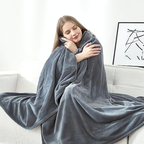 SNUGSUN Heated Blanket - Soft Microplush Flannel Electric Blanket