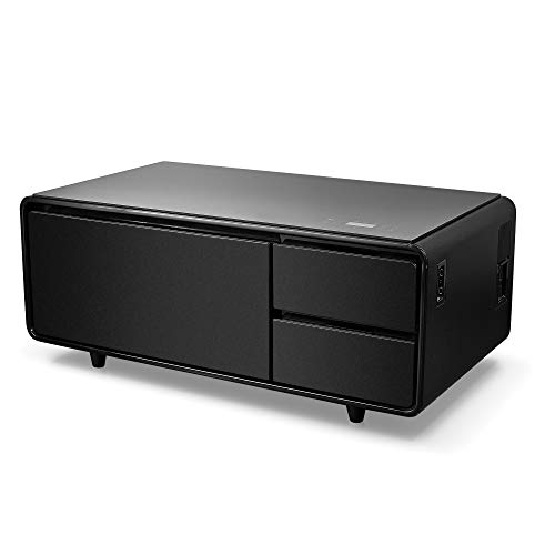Sobro Coffee Table with Refrigerator Drawer, Bluetooth Speakers, LED Lights, & USB Charging Ports