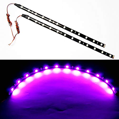SOCAL-LED 2X 30cm 12" Purple Flexible LED Strips