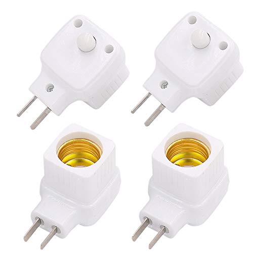 Socket Extension Adapter with Switch, 4-Pack