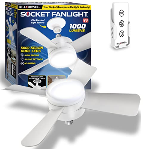 Bell+Howell Cordless Socket Fan LED Bulb - 1,000 Lumen