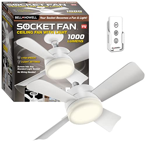 Socket Fan Light with Remote