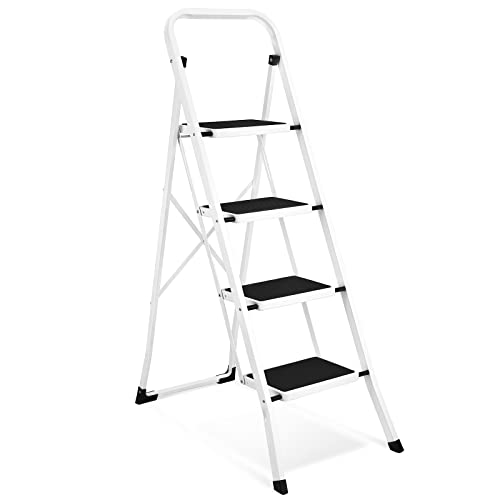 Soctone Folding Step Ladder with Handrails