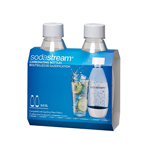 SodaStream Carbonating Bottle Pack - 1/2L, White (2 Pack)