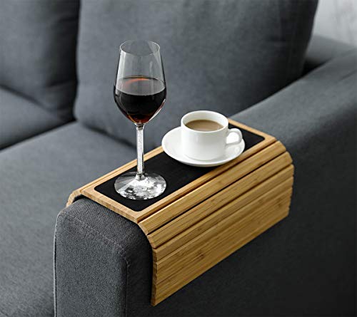 Sofa Arm Tray Table - Secure, Flexible, and Foldable Couch Tray Table