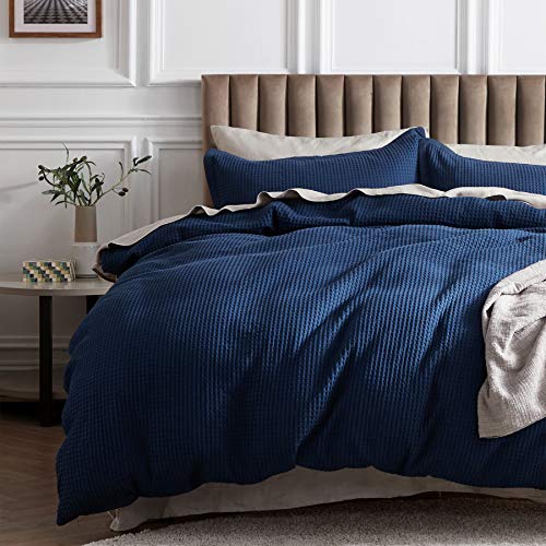 Soft and Breathable Navy Blue Duvet Cover
