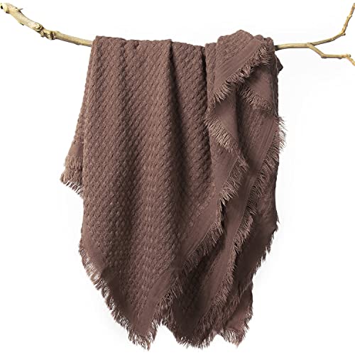 Soft and Cozy Fall Brown Throw Blanket for Couch