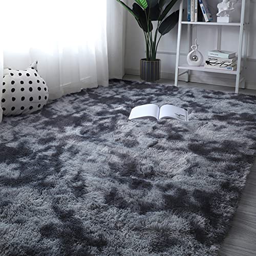Ultra Soft Grey 5x7 Shag Rug for Bedroom, Living Room, Nursery