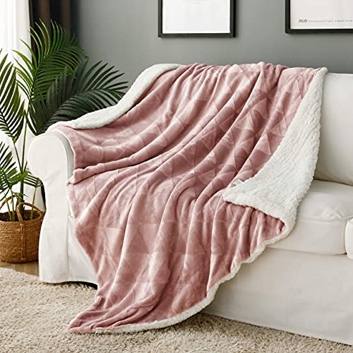 Soft and Warm Pink Throw Blanket