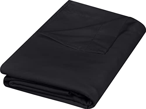 Soft Brushed Microfiber Flat Sheet - Twin Size, Black