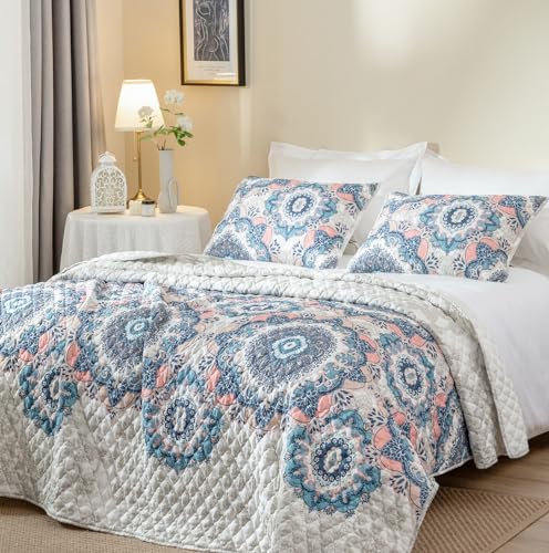 Soft Colorful Boho Quilts for King Bed