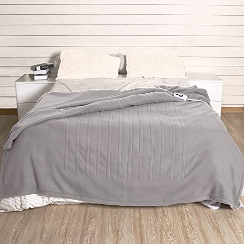 Soft Fleece Electric Twin Blanket with Timer Auto Off
