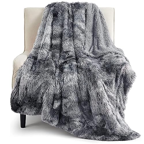 Soft Fuzzy Faux Fur Throw Blanket