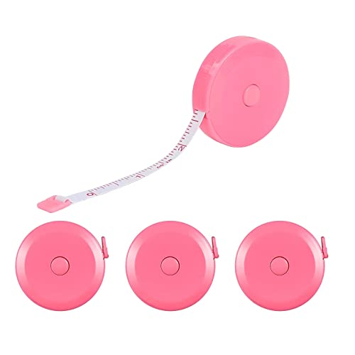 Edtape 2PCS Measuring Tape for Body,Soft Tape Measure for Body Sewing  Fabric Tailor Cloth Craft Measurement Tape，60 Inch/1.5M Pink Retractable  Dual