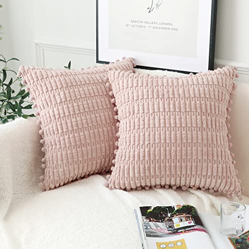 Soft Striped Boho Decorative Pillow Covers