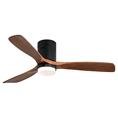 Sofucor 52" Low Profile Ceiling Fan with Remote and Lights