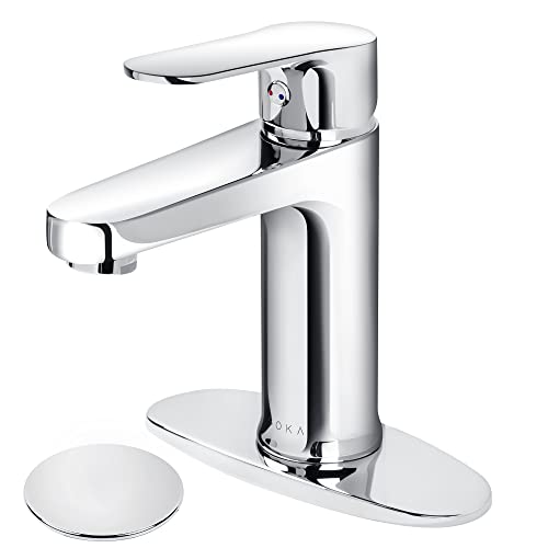 SOKA Brass Bathroom Faucet with Pop-up Drain