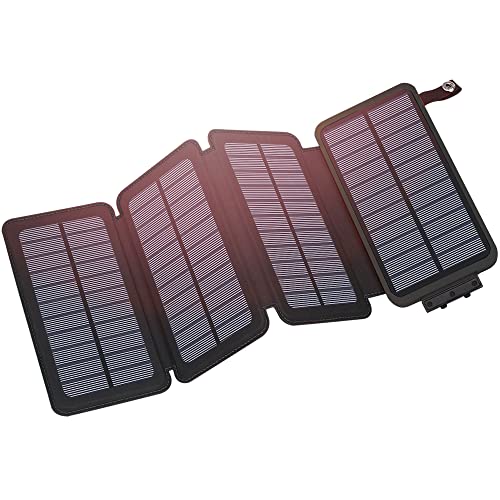 Solar Charger Power Bank with 4 Solar Panels