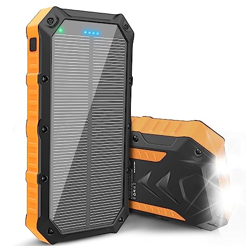 Solar Power Bank with Fast Charging and Portable Design