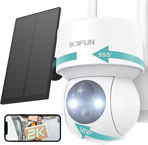 Solar Security Camera with 2K Image Quality & Color Night Vision