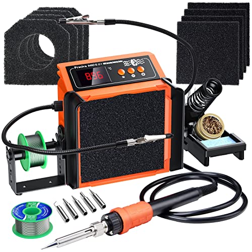 110W Soldering Station Kit with Fume Extractor Fan and Accessories by Preciva