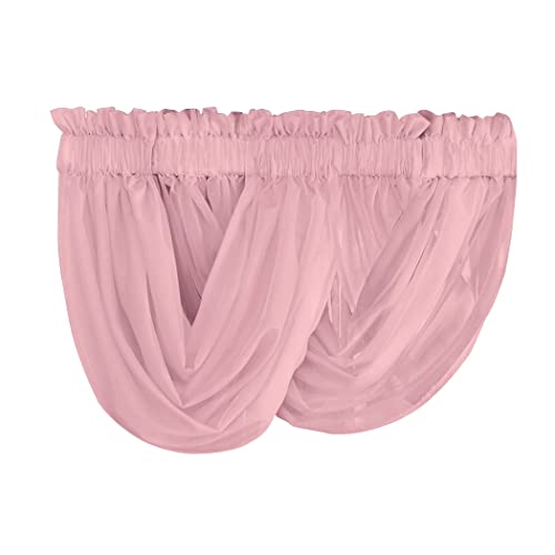 Solid-Colored Sheer Valances for Windows